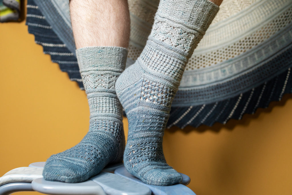 Glittering Snowscape Socks