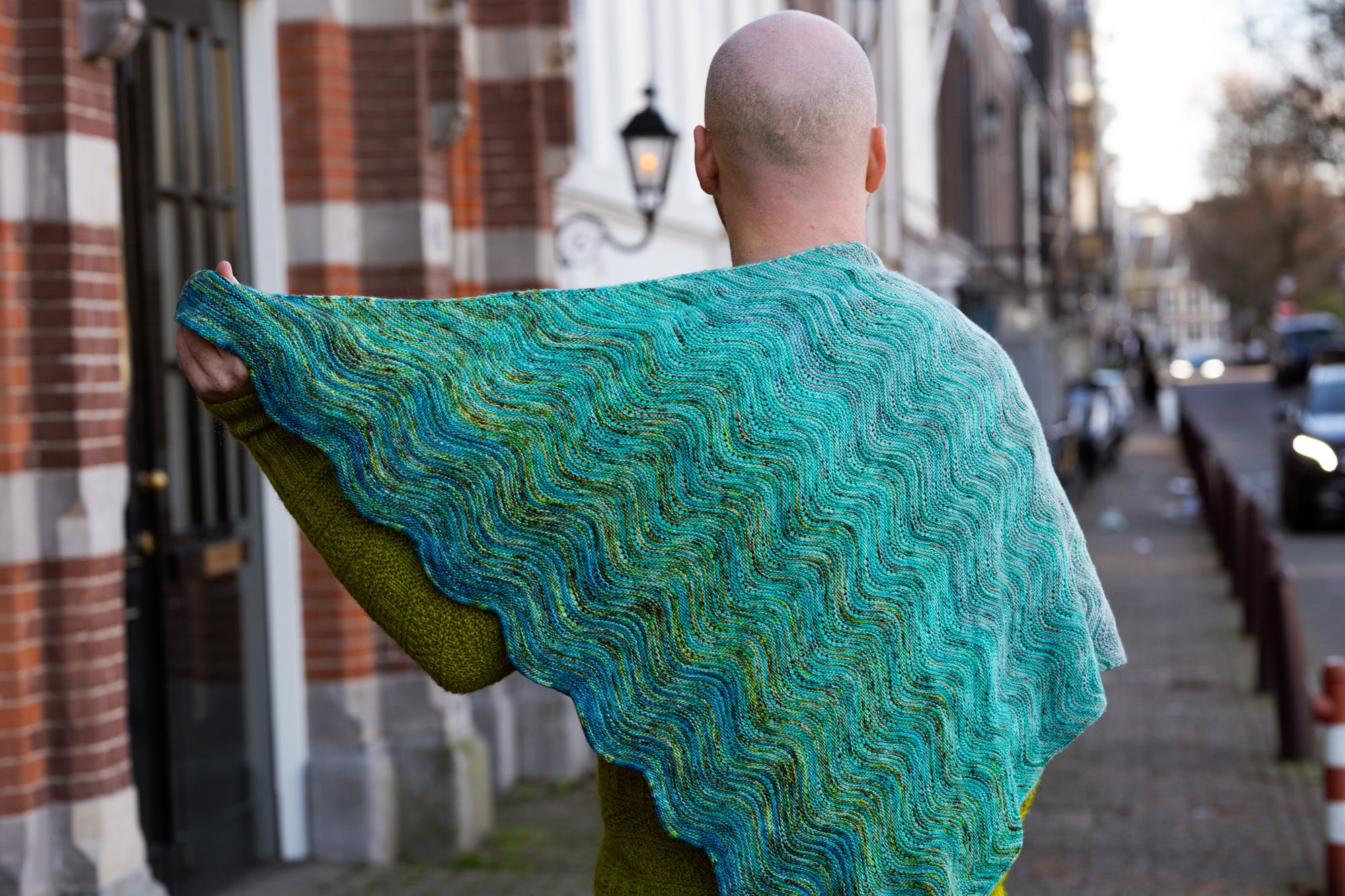 Faded Undulation Shawl