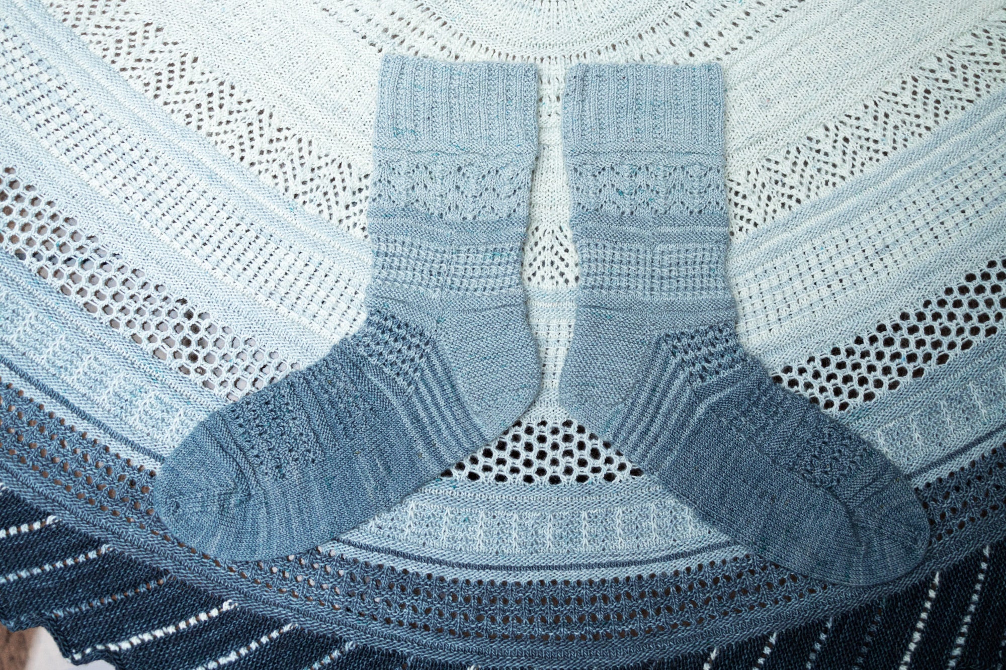 Glittering Snowscape Socks