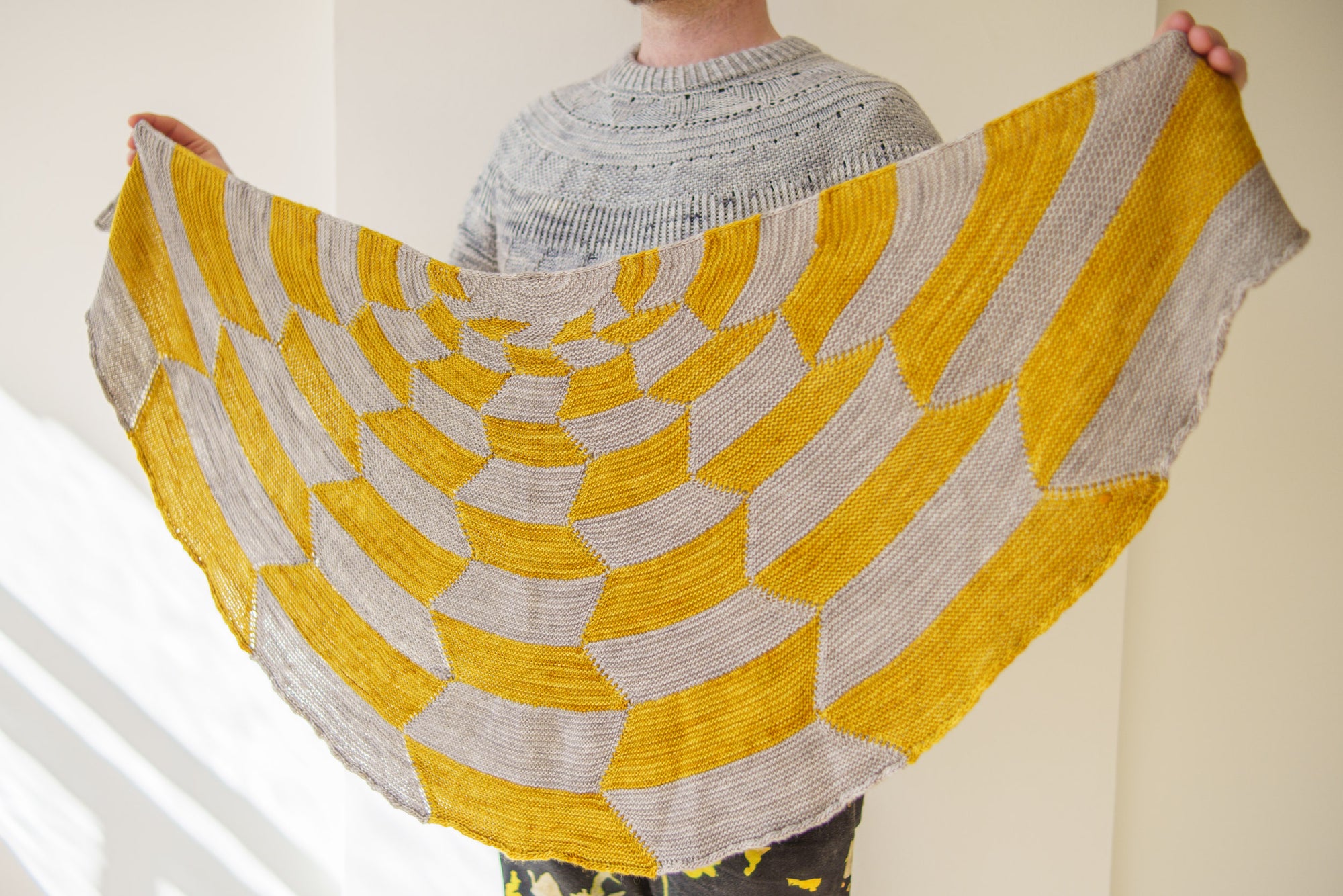 Striped Thundercloud Shawl