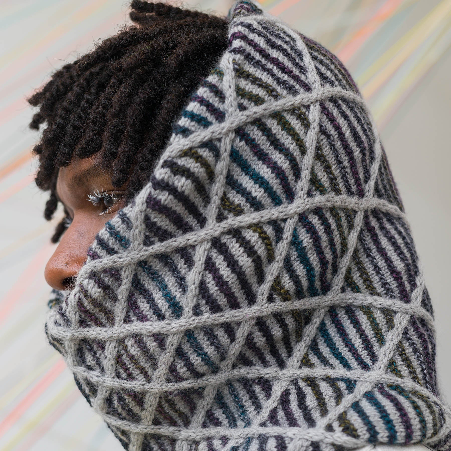 Cabled Trellis Cowl