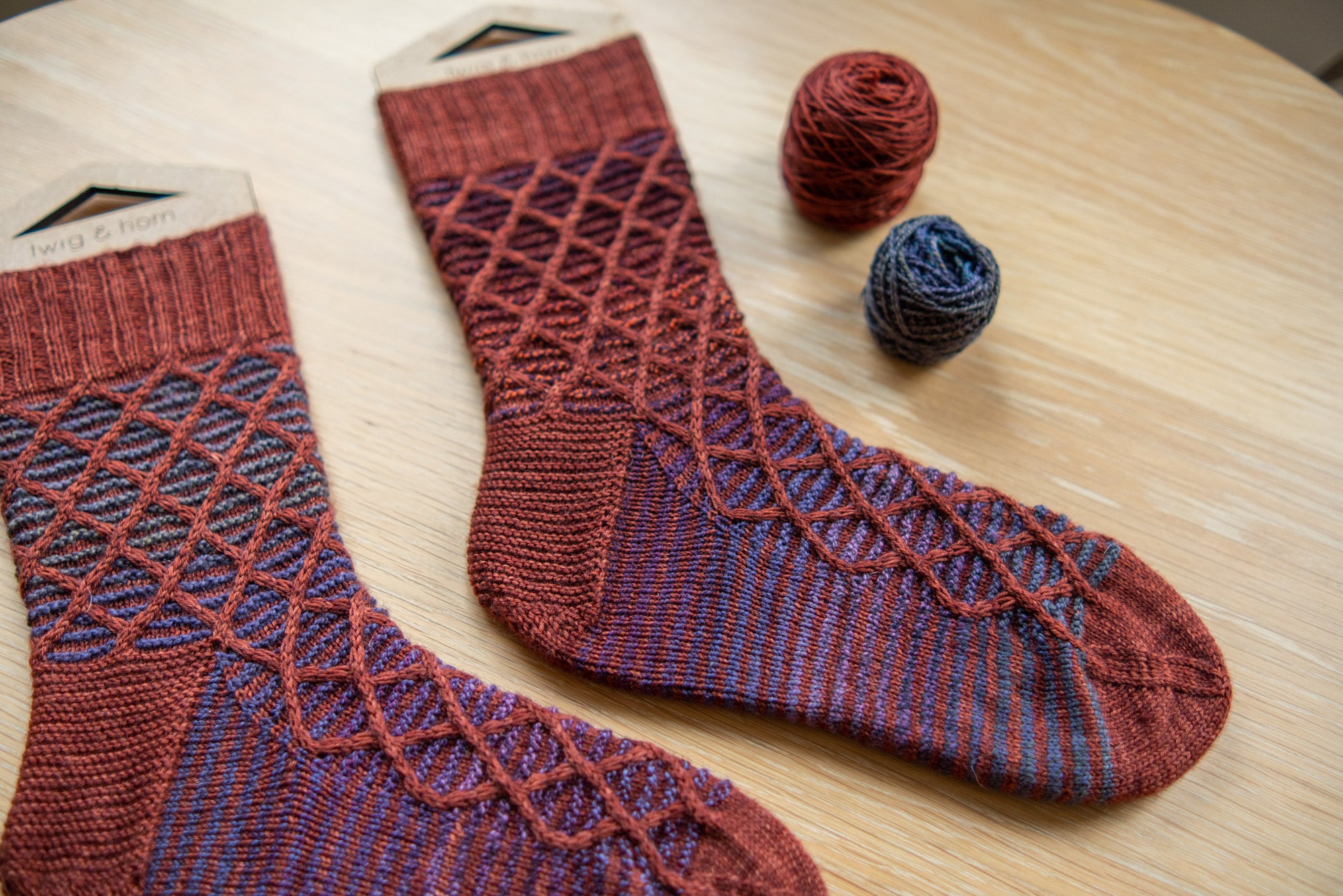 Cabled Trellis Socks