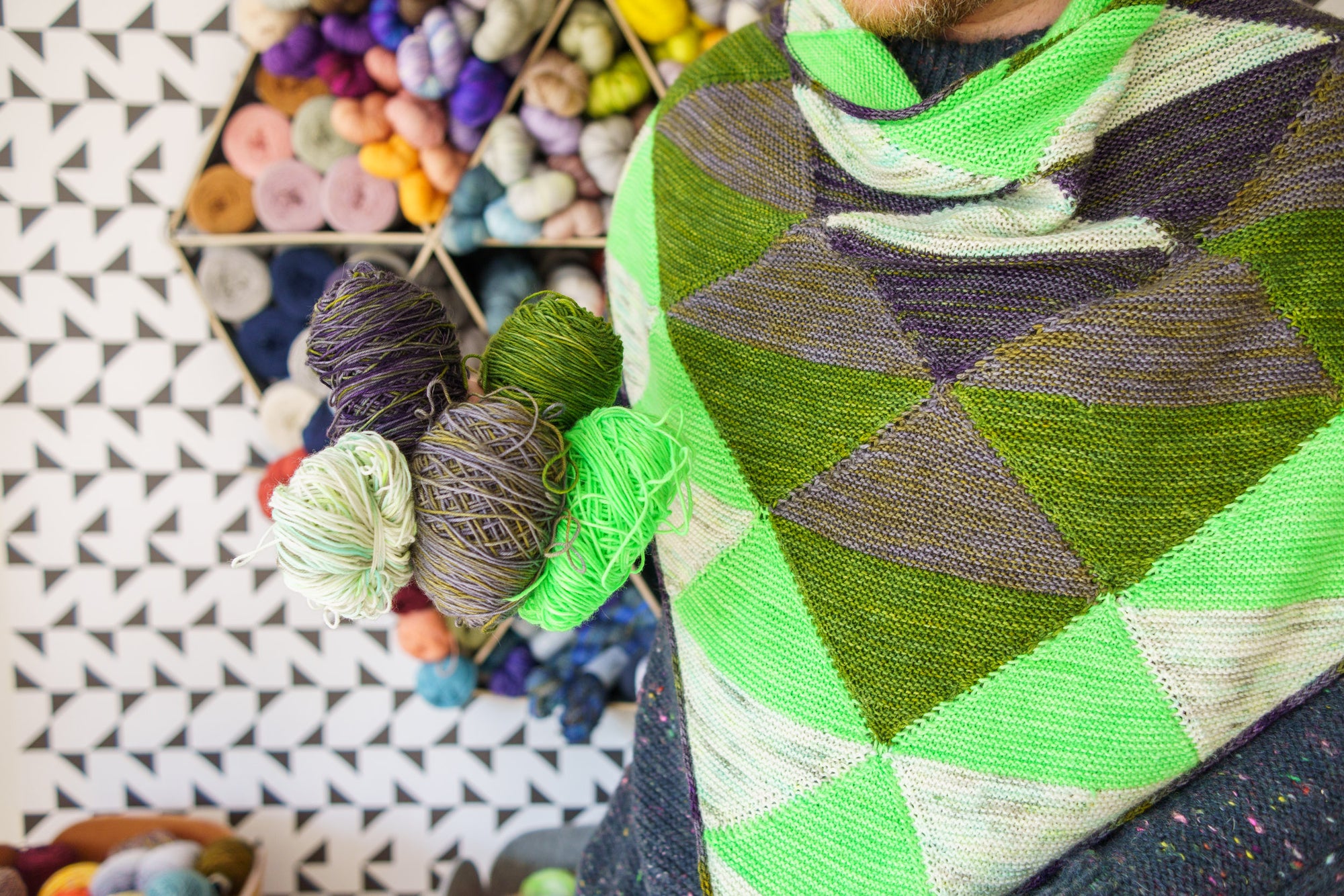 Quilting Triangles Shawl