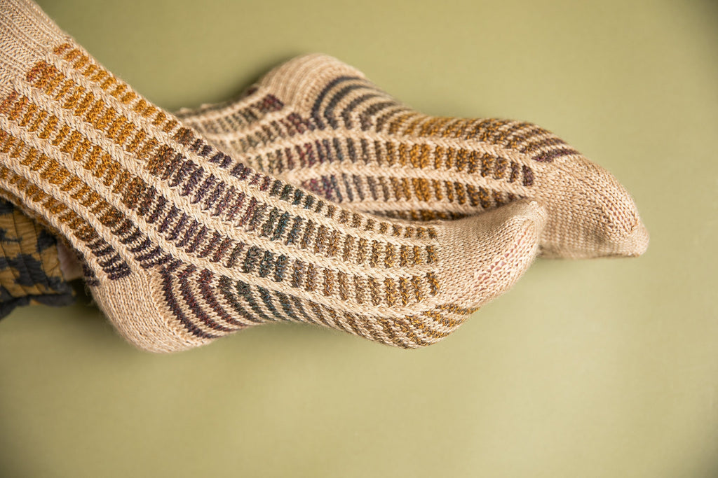 Cabled Column Socks