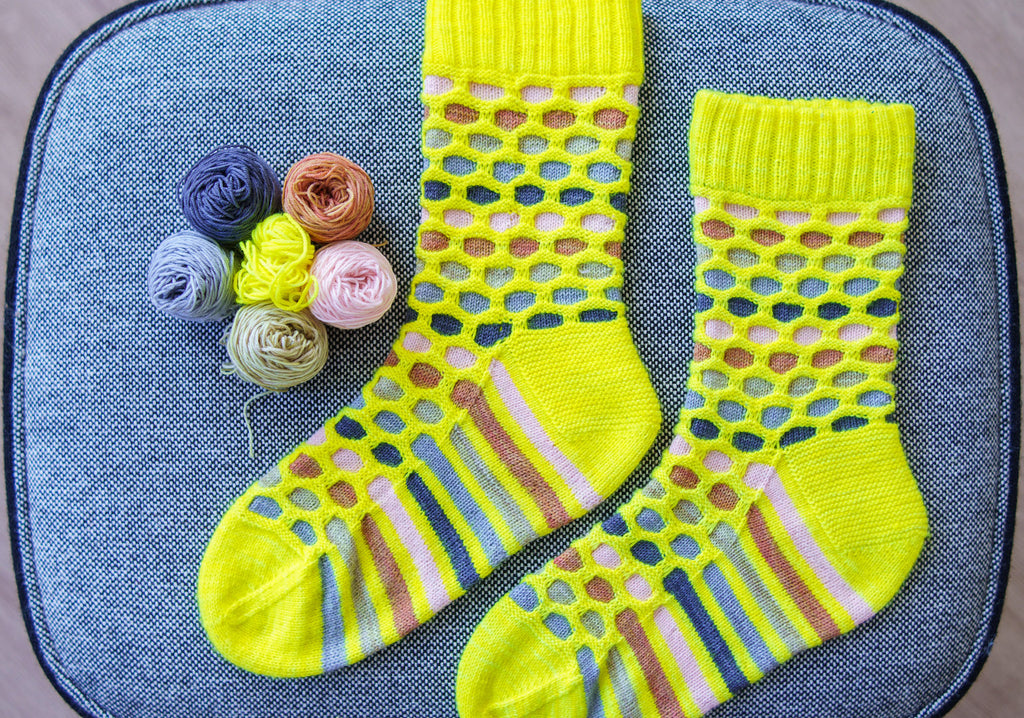 Painting Honeycombs Socks