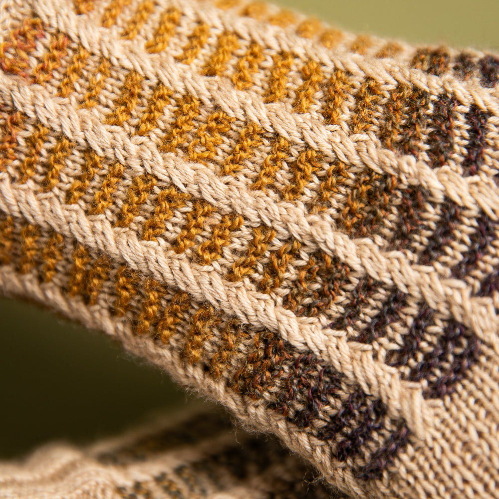 Cabled Column Socks