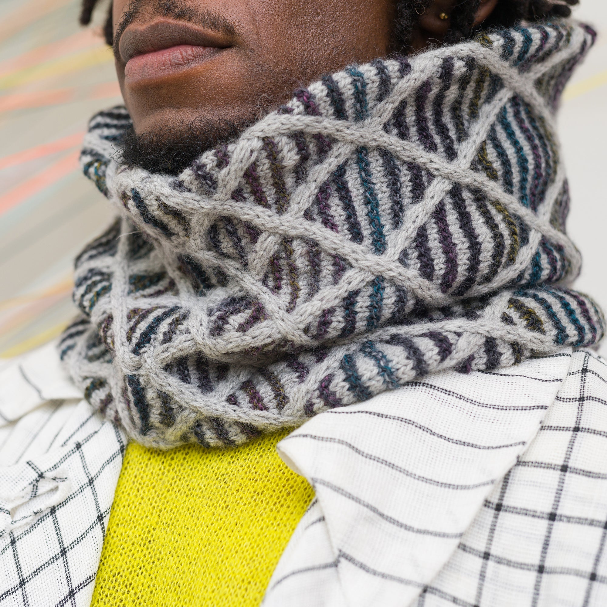 Cabled Trellis Cowl