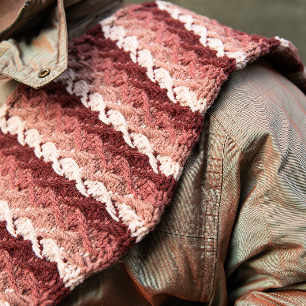 Embossed Jacquard Skinny Scarf