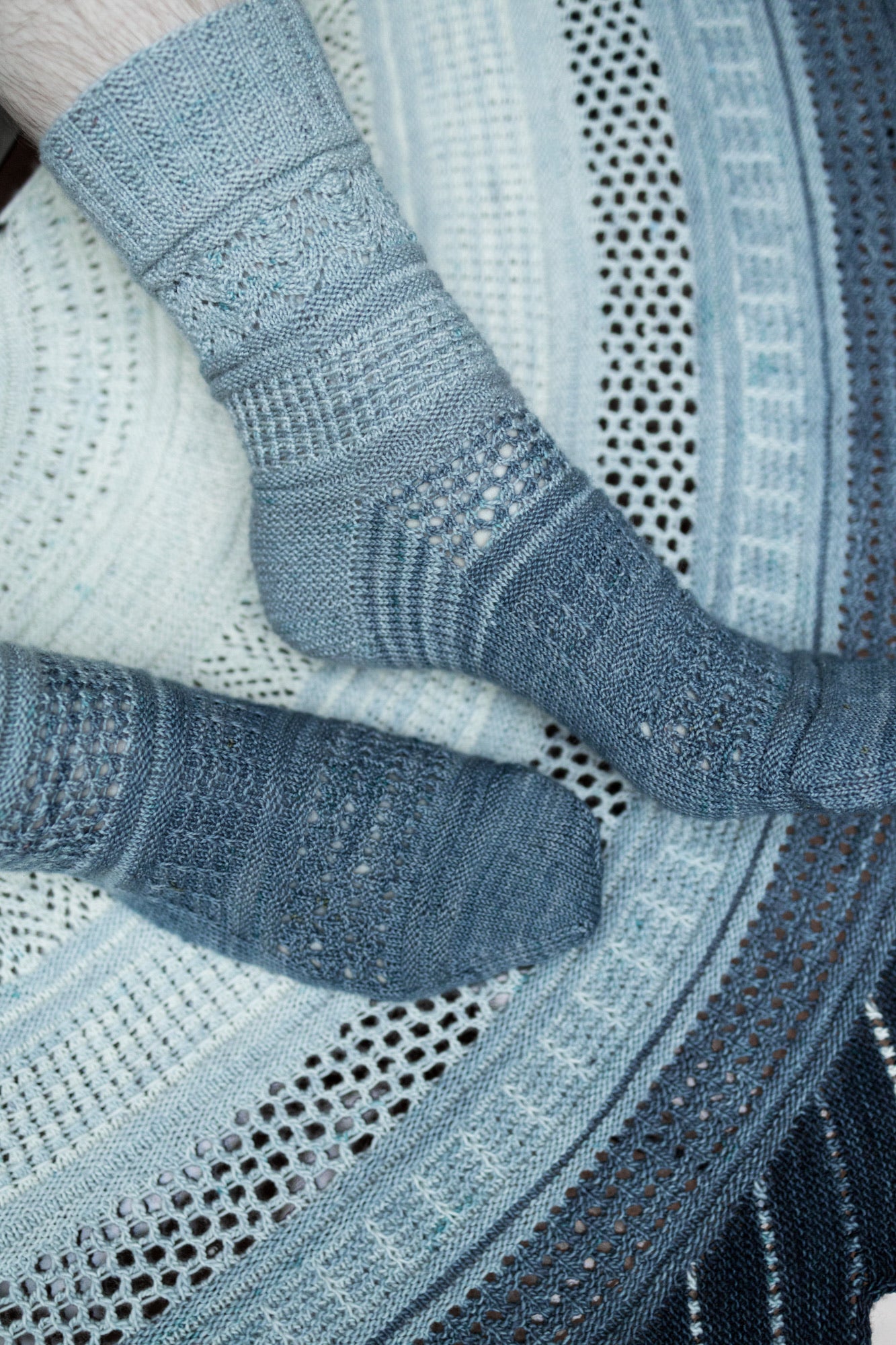 Glittering Snowscape Socks
