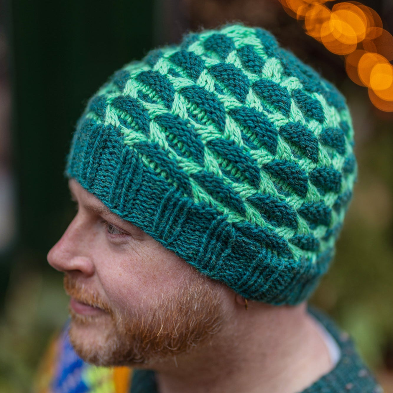 Bobble Hat Chunky Yarn Mens Beanie Knitting Pattern Free Bubble - Main Image