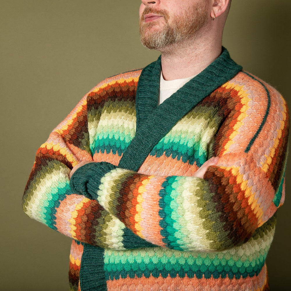 トップス Bubble Pattern Cropped Knitted Cardigan The Bubble Cardigan - Westknits