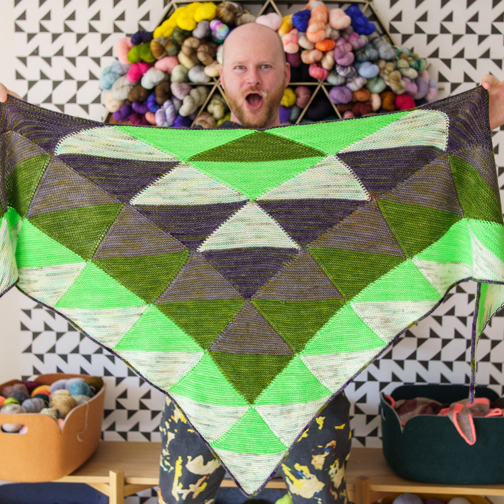 Quilting Triangles Shawl