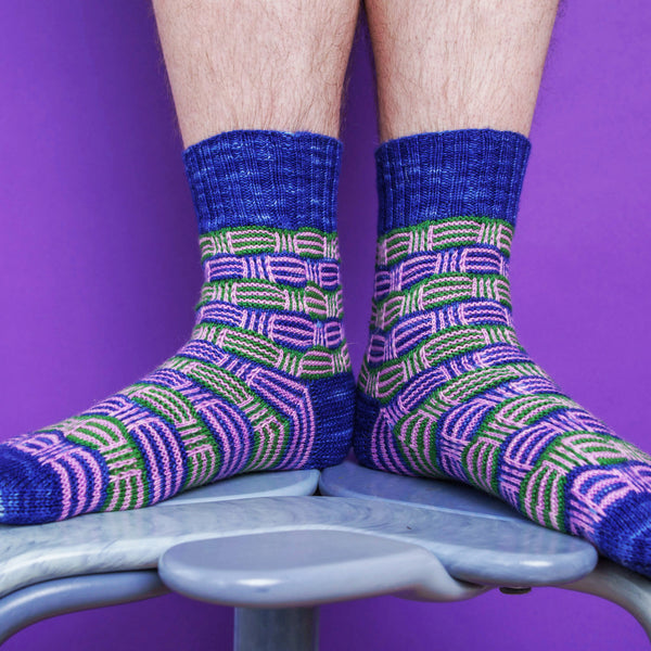 Striped Tiles Socks - Westknits