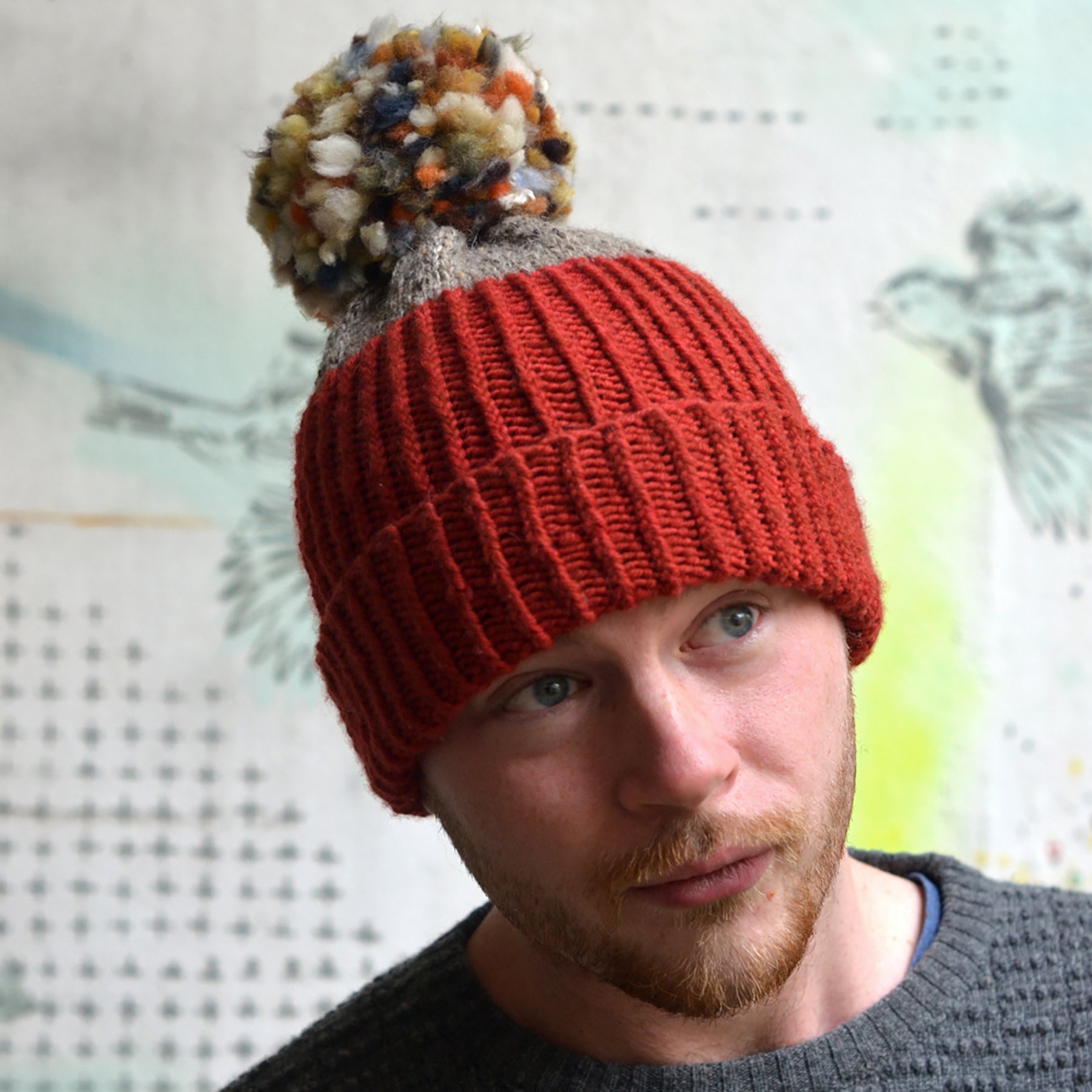 INVENRI Pom-Pom Knit Hat The Pom-pom - Hand-knit Norwegian Wool Beanie Hat Inspired  main image 4